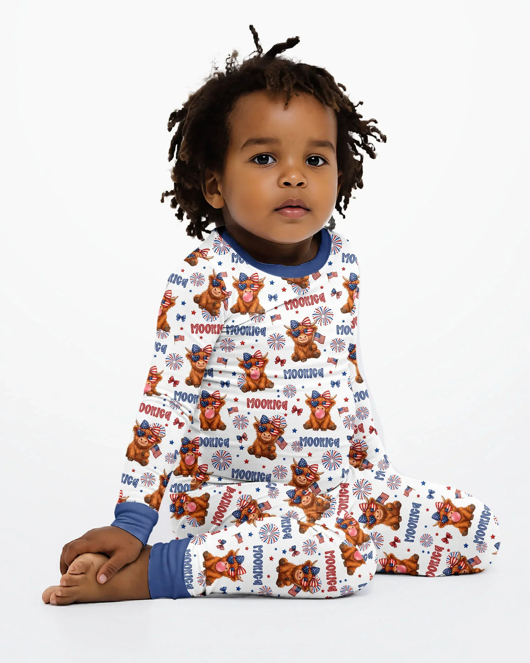 Zweiteiliges Langarm-Pyjama-Set mit Sommerfrüchten