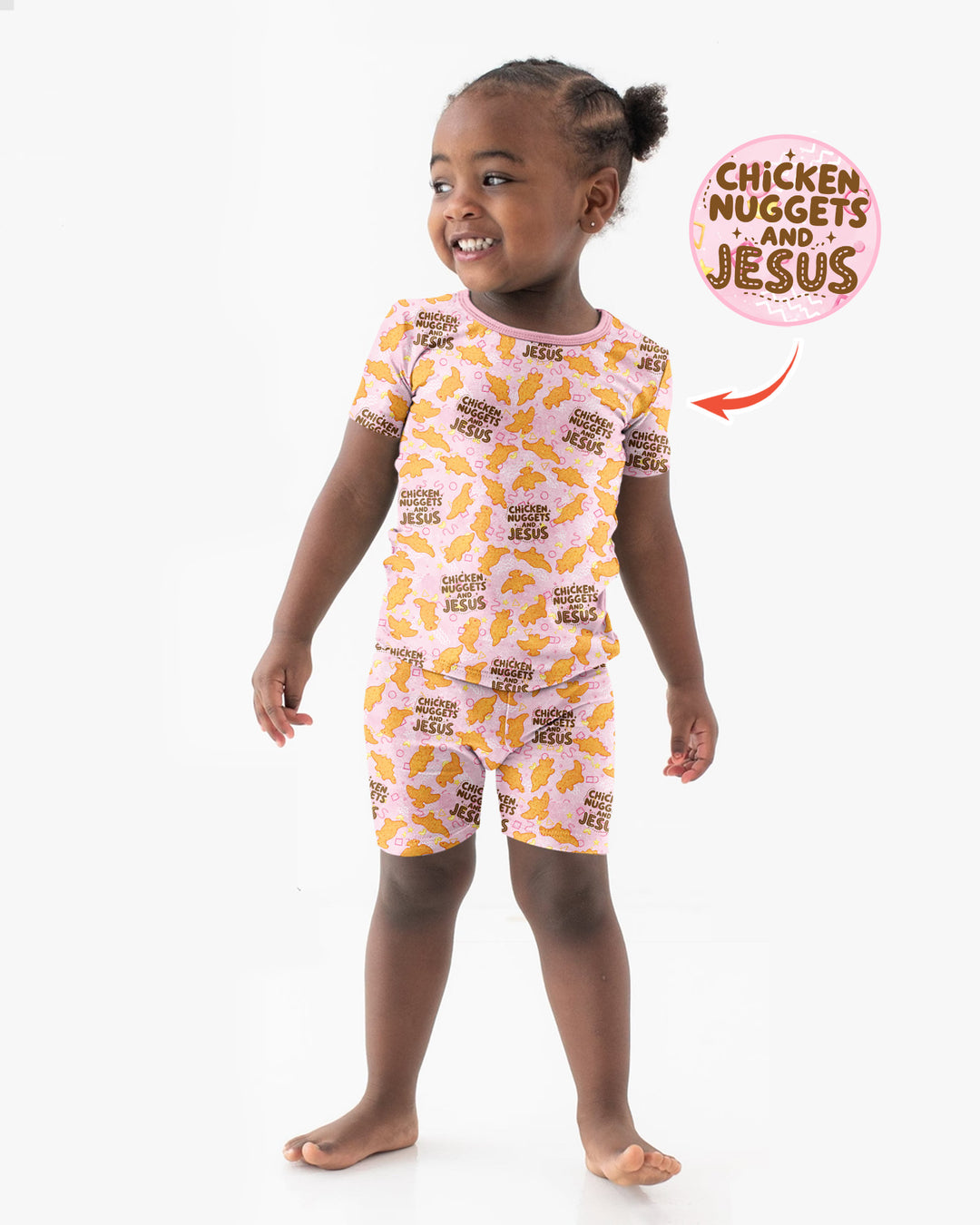 Template Zweiteiliges Pyjama-Set mit kurzen Ärmeln und Shorts