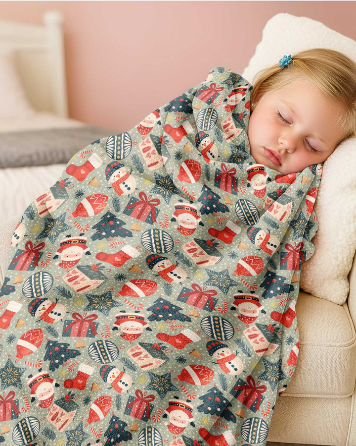 Christmas Ornaments Bamboo Blanket