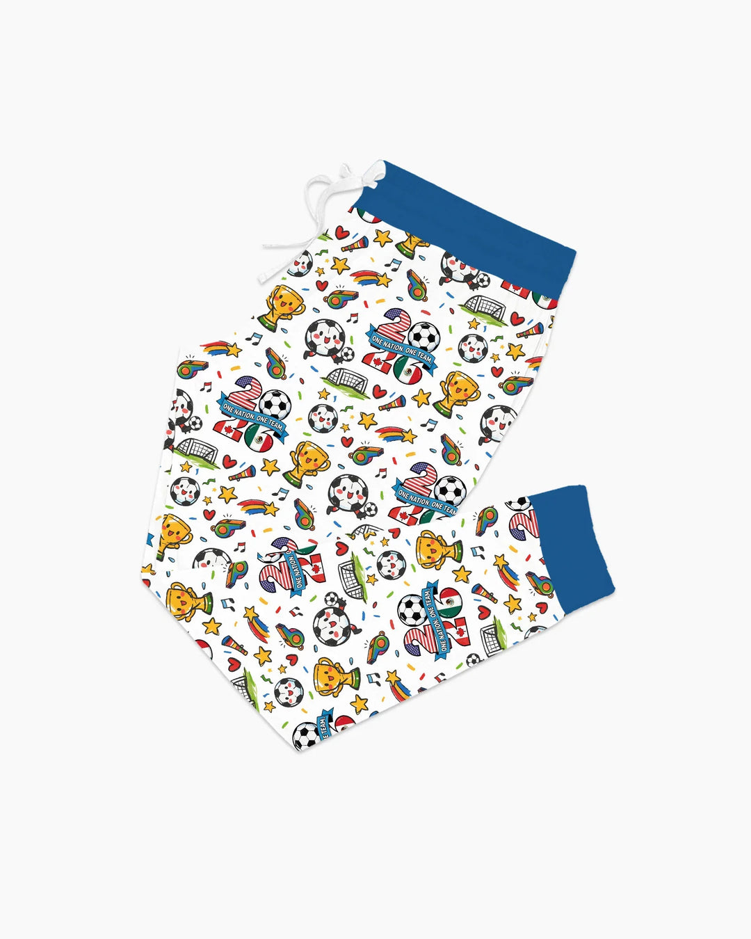 Fußballfieber 2026 Familien-Bambus-Pyjama-Set für Damen