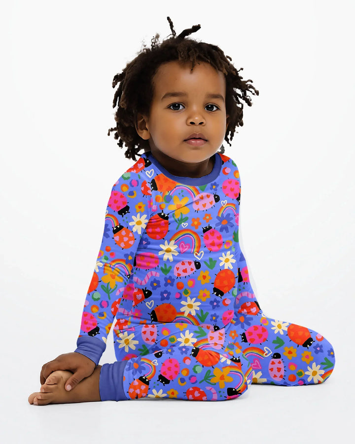 Lady Bugs Bamboo Two Piece Long Sleeve Pajama Set