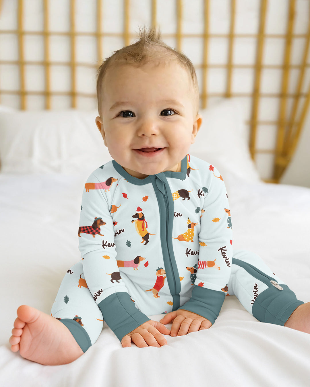Autumn Dachshund Kids Bamboo Convertible Zippy
