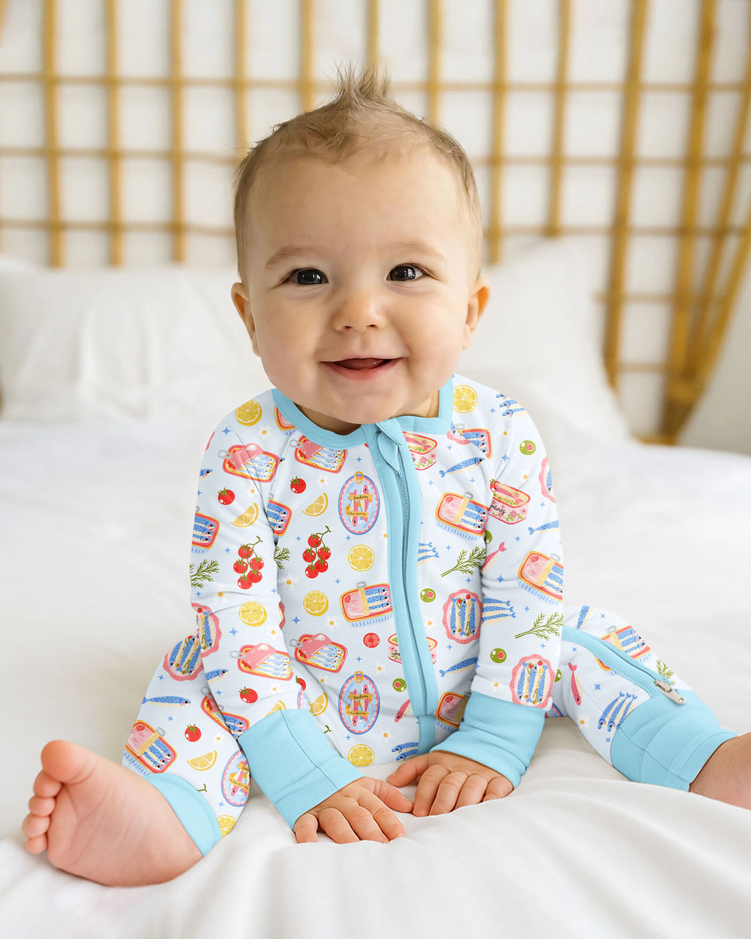 Gerippte Babykleidung mit individuellem Foto - Weich &amp; Skizzenhaft