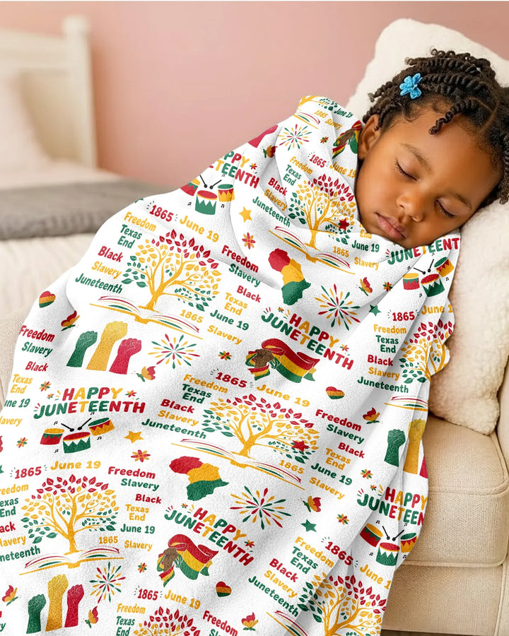 Happy Juneteenth Bamboo Blanket