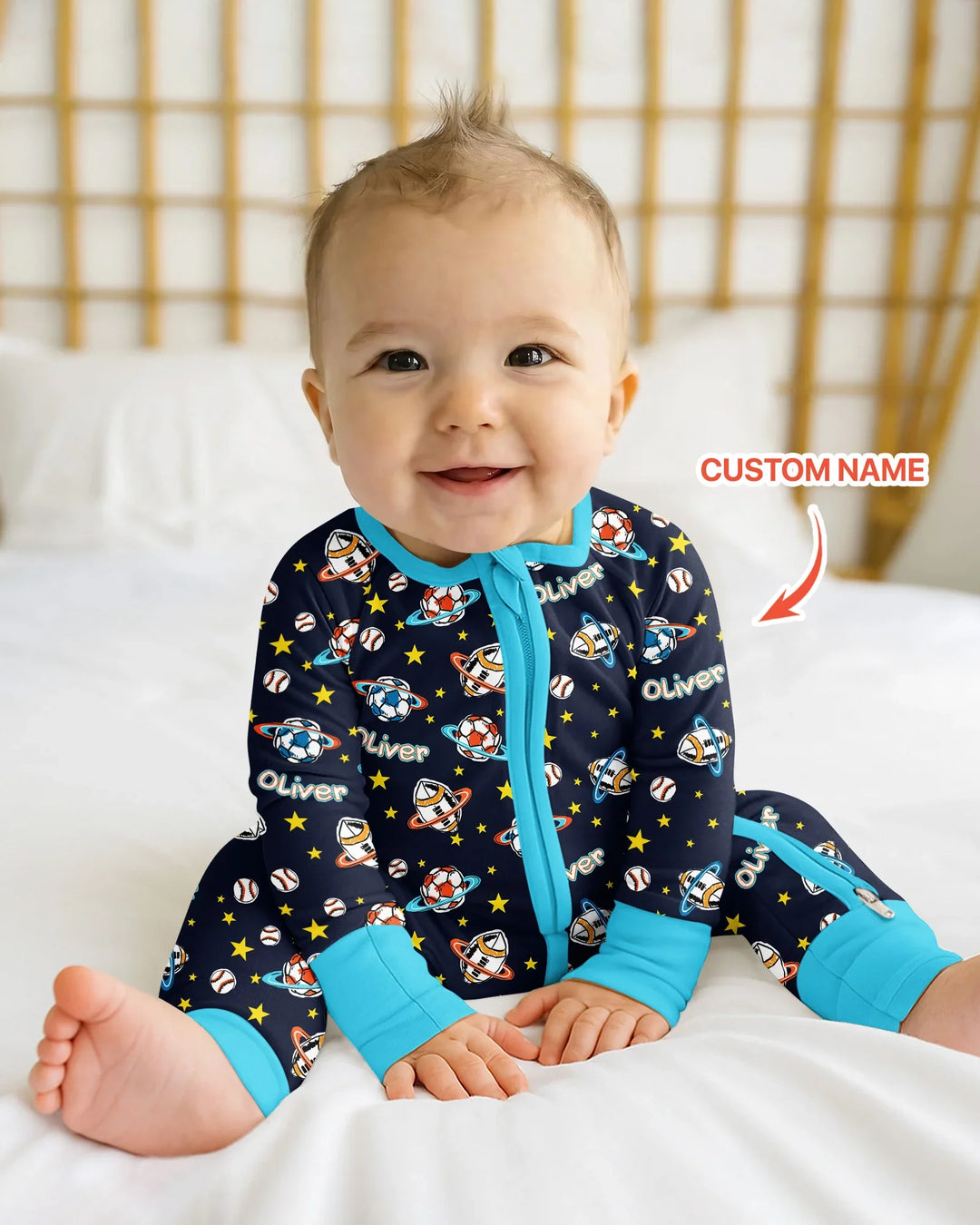Gerippte Babykleidung mit individuellem Foto - Weich &amp; Skizzenhaft