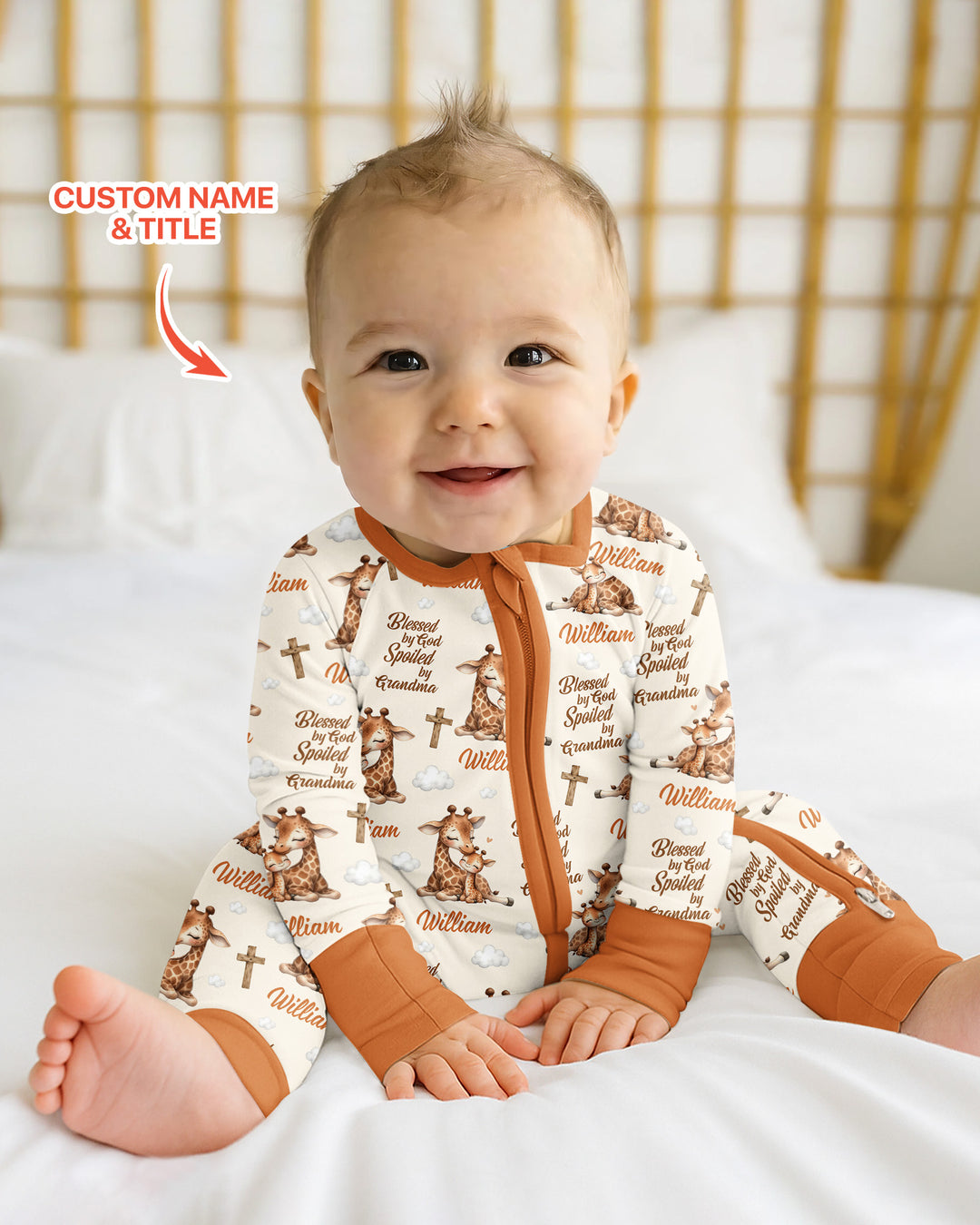 Gerippte Babykleidung mit individuellem Foto - Weich &amp; Skizzenhaft