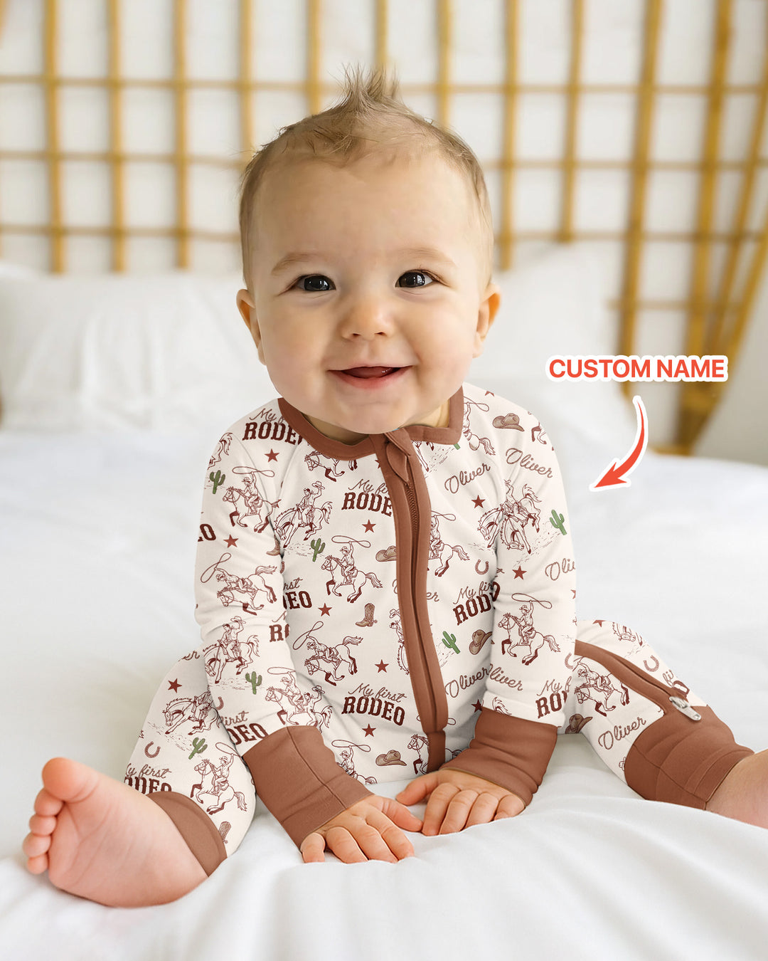 Gerippte Babykleidung mit individuellem Foto - Weich &amp; Skizzenhaft