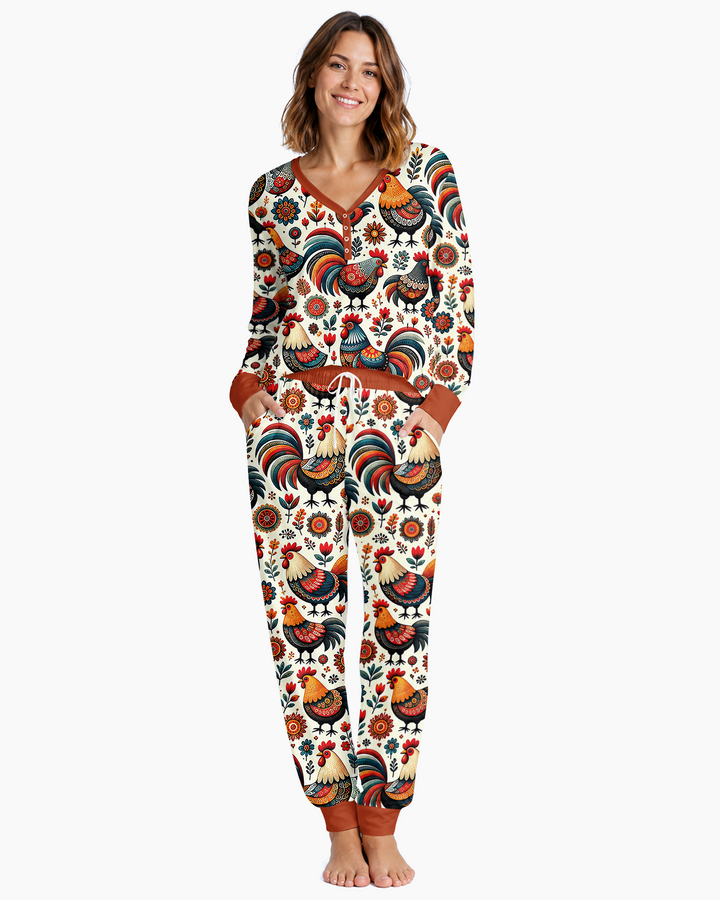 Country Chickens Bamboo Women Pajama Set