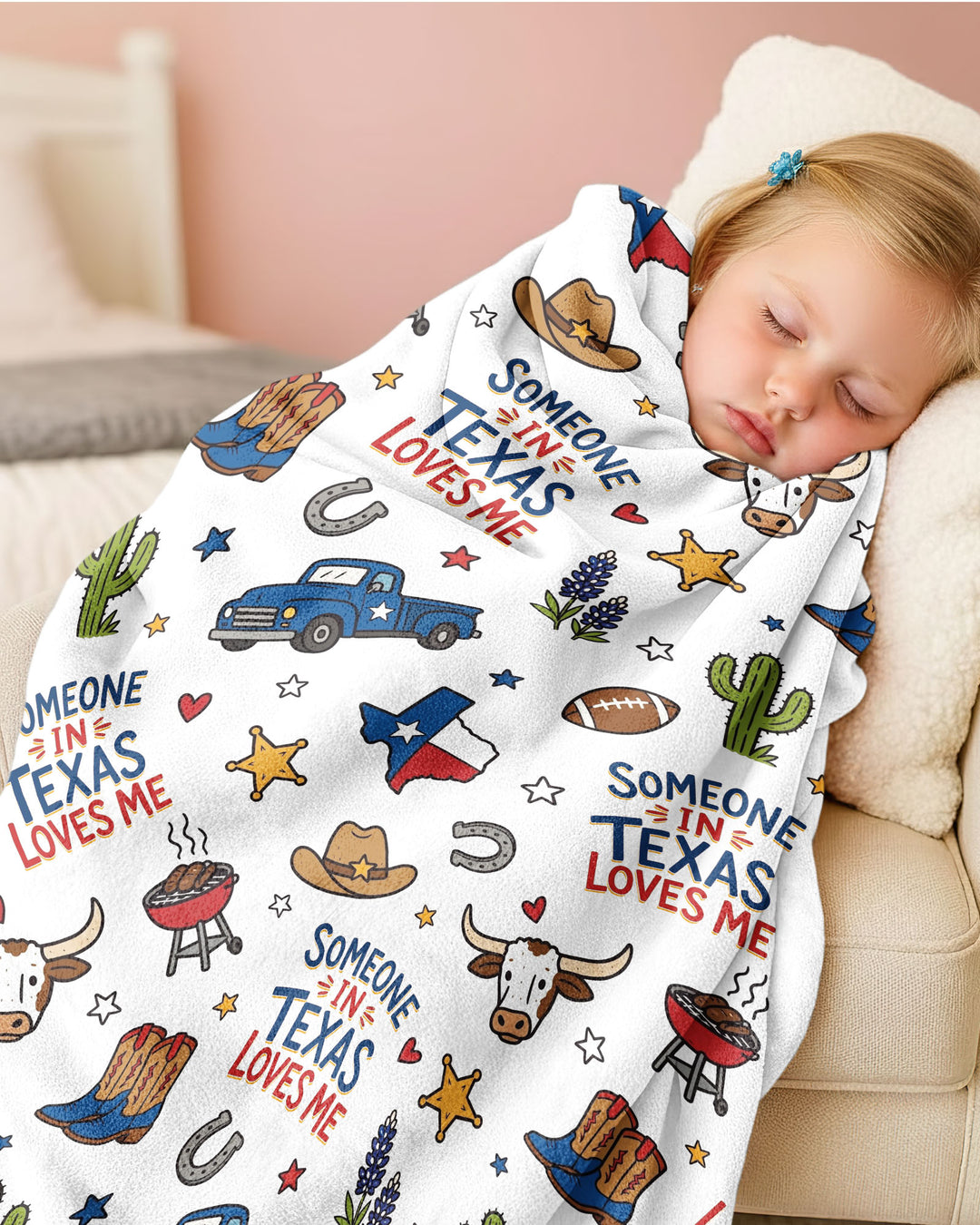 Someone in Texas Loves Me Bamboo Blanket