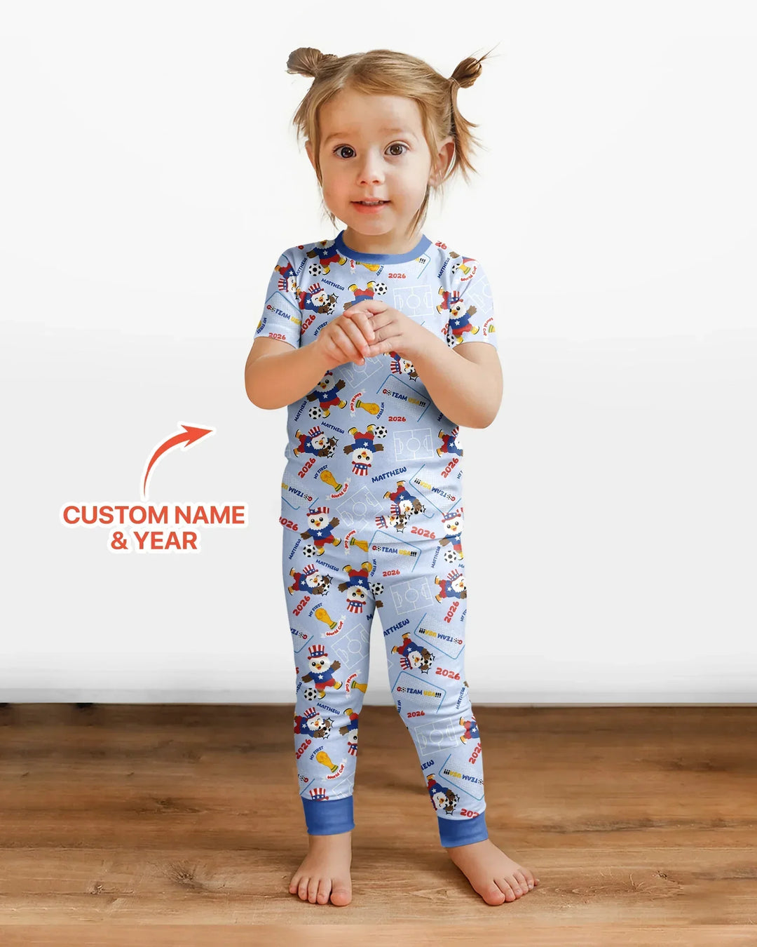 Zweiteiliges, kurzärmliges Pyjama-Set mit Marienkäfern