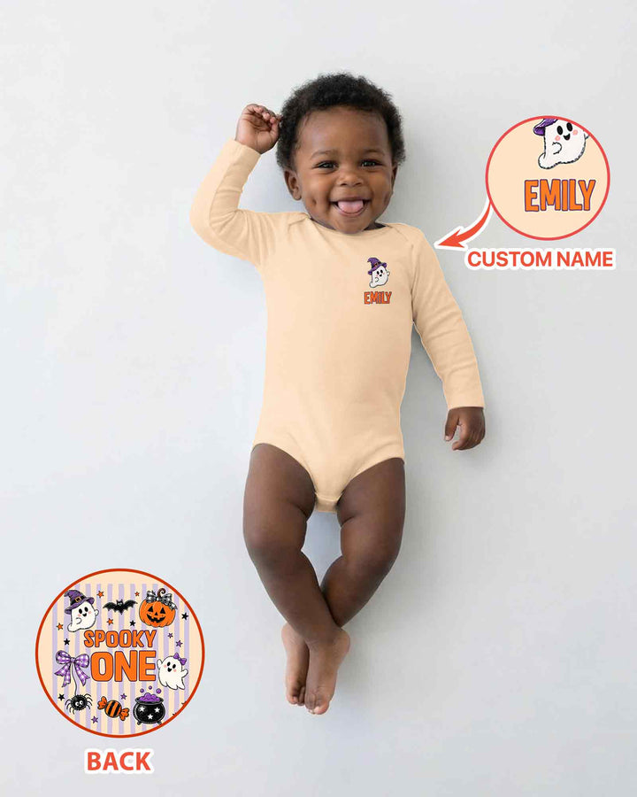 Personalized My First Halloween Baby Ghost Bamboo Bodysuit