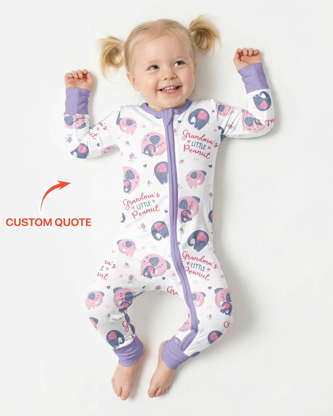 Little Peanut Baby Elephant Bamboo Convertible Zippy