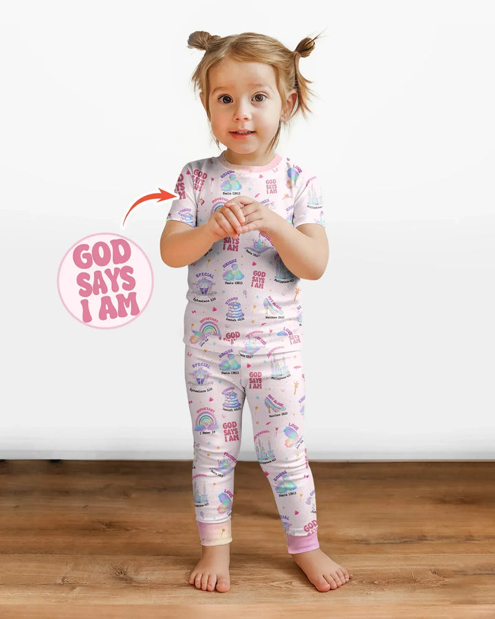 Zweiteiliges, kurzärmliges Pyjama-Set mit Marienkäfern