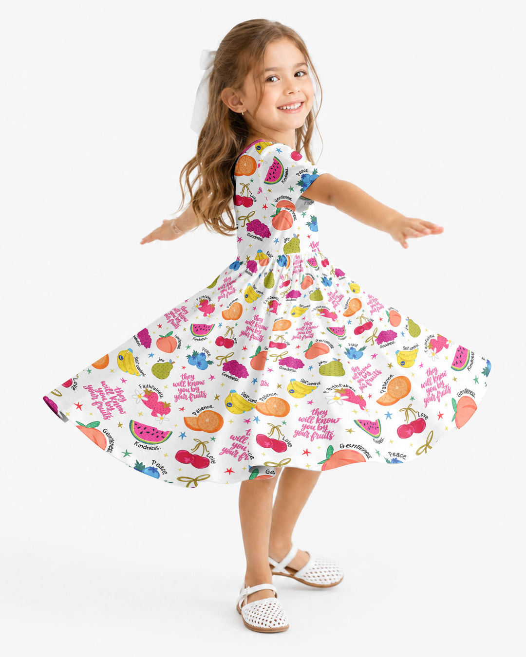 They Will Know You By Your Fruits Bamboo Twirl Dress