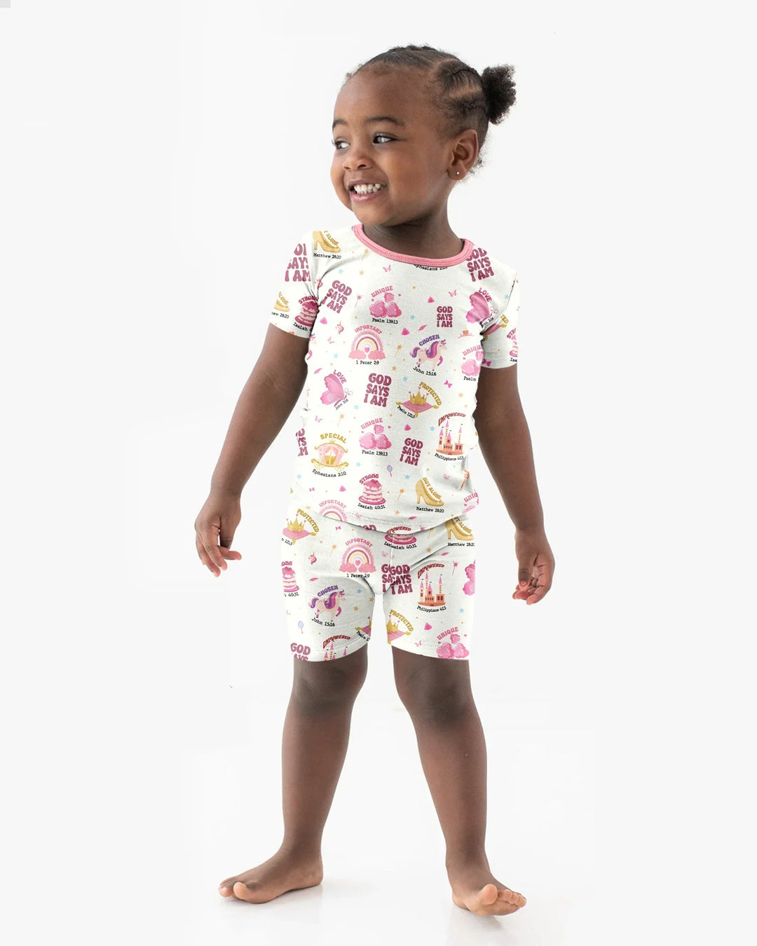 Zweiteiliges Pyjama-Set mit kurzen Ärmeln und Shorts im Sommer-Design