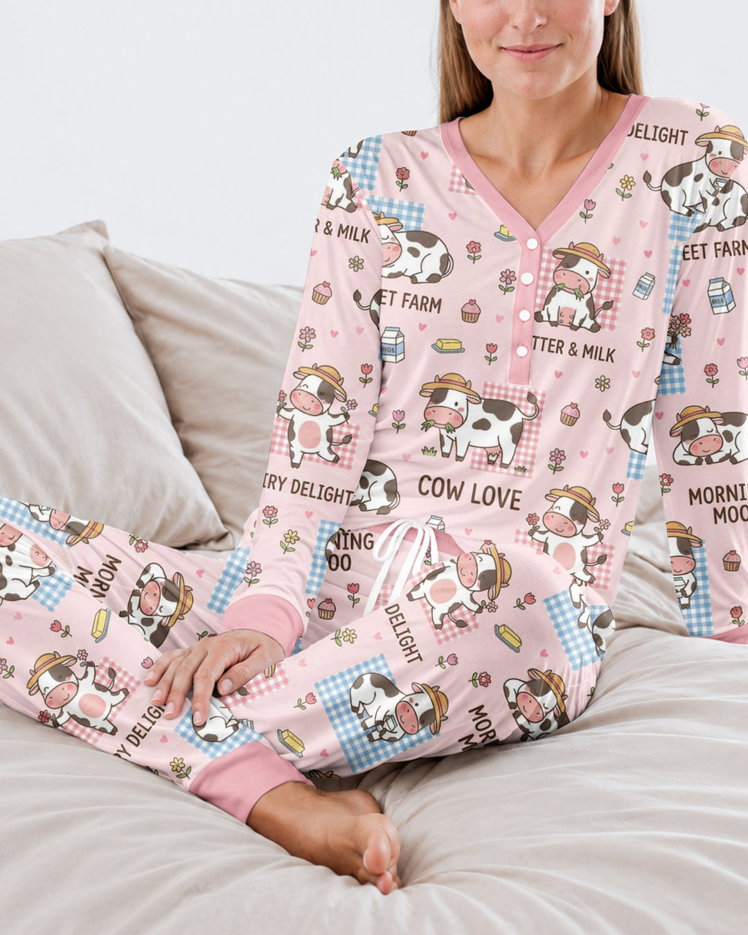 Drowned In Buttercream Bamboo Women Pajama Set