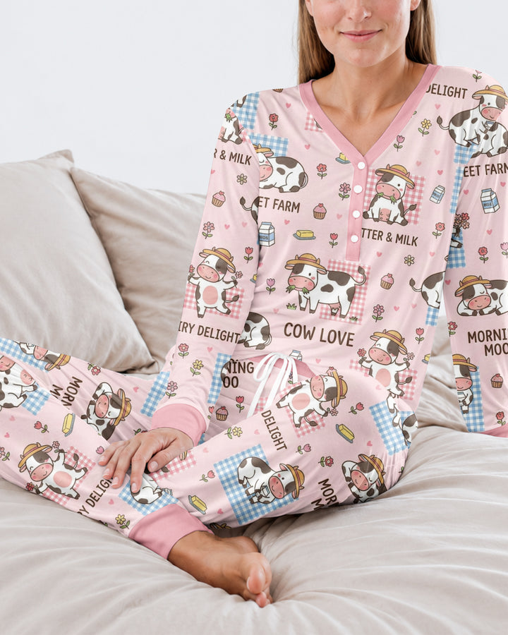 Drowned In Buttercream Bamboo Women Pajama Set