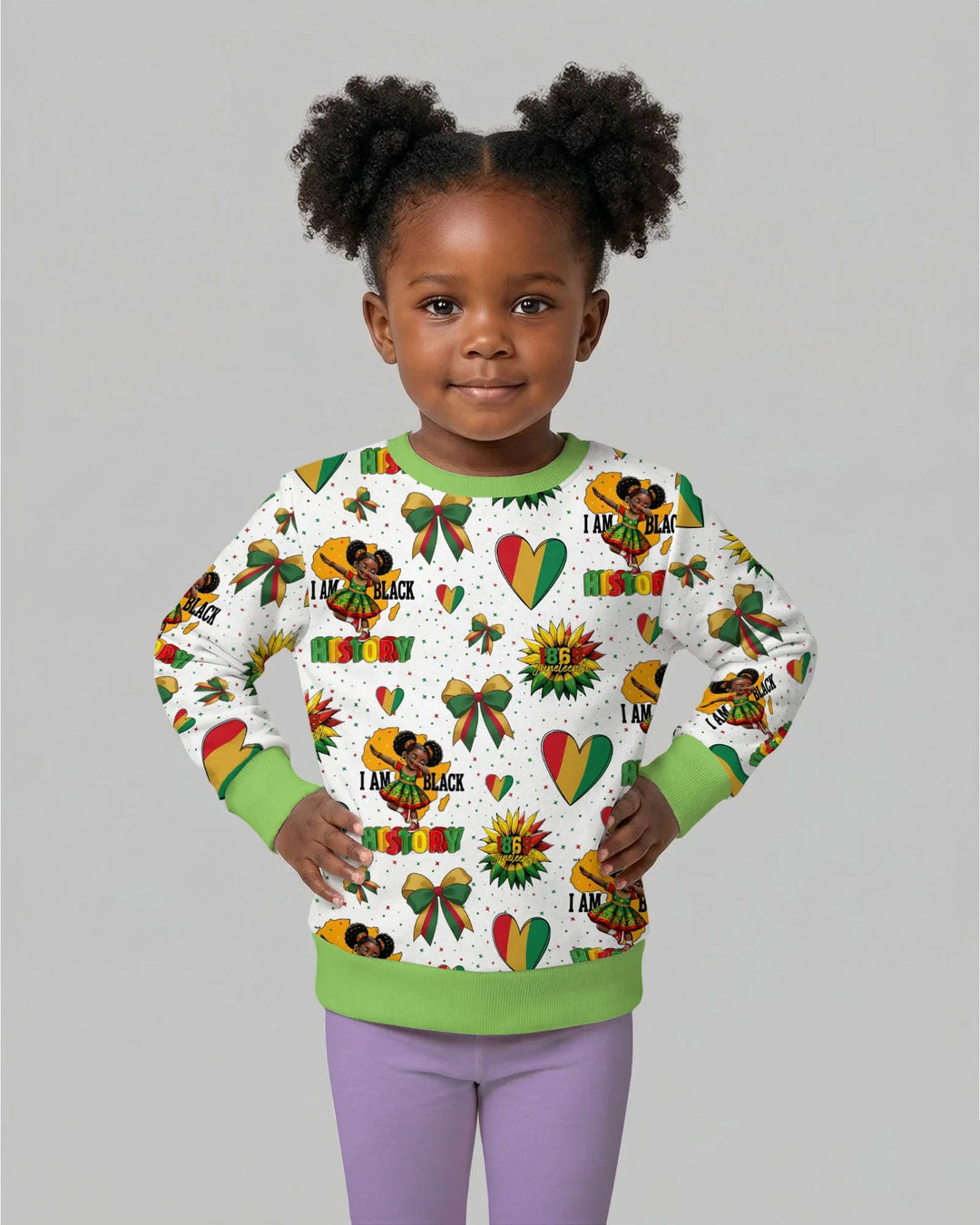 Juneteenth Girl I Am Black History Bambus-Rundhals-Sweatshirt