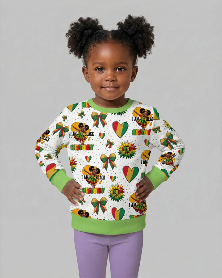 Juneteenth Girl I Am Black History Bambus-Rundhals-Sweatshirt