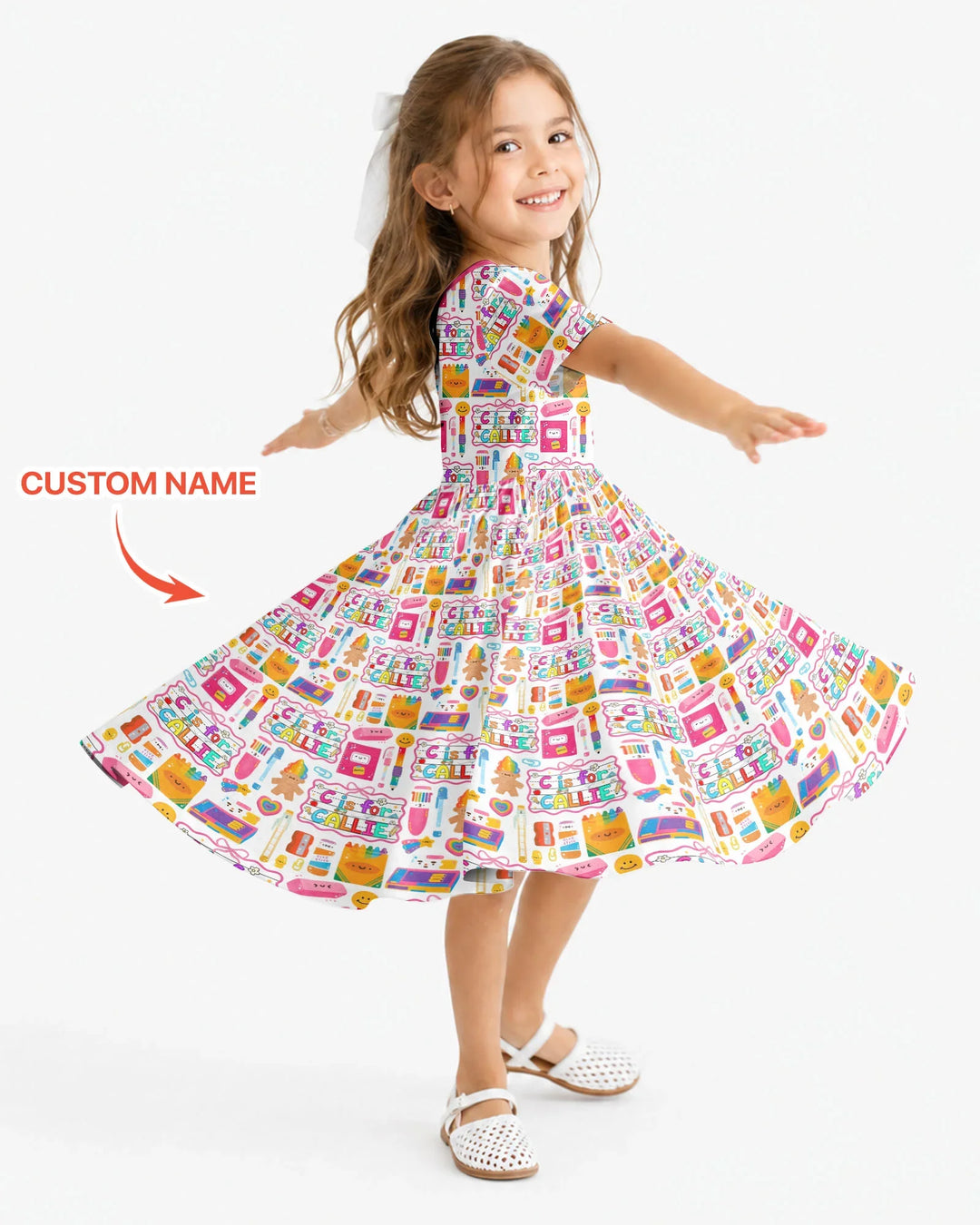 Custom Name Classroom Cuties Bamboo Twirl Dress