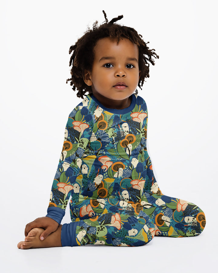 Ghost Forest Bamboo Two Piece Long Sleeve Pajama Set