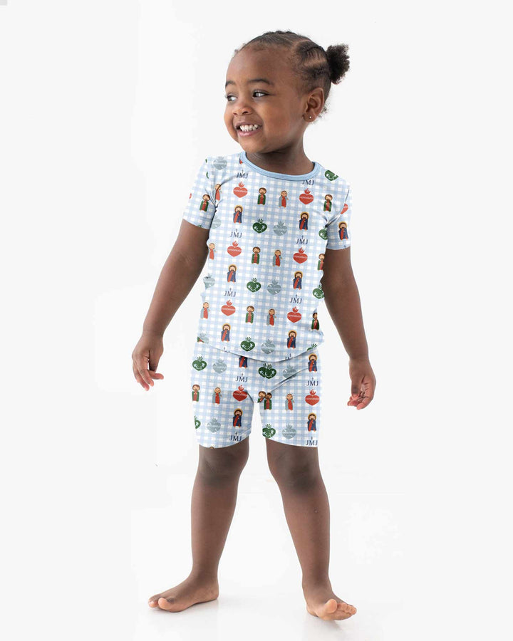 Holy Family Bamboo Two Piece Short Sleeve Shorts Pajama Set
