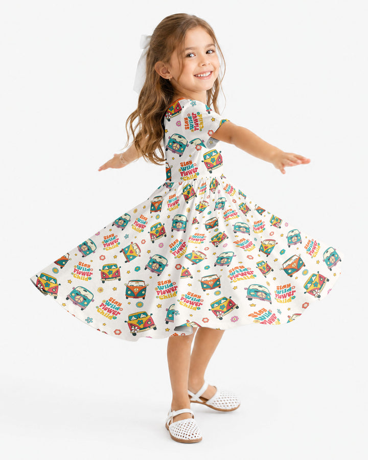 Stay Wild Flower Child Bamboo Twirl Dress