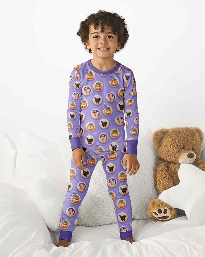 Zweiteiliges Langarm-Pyjama-Set mit Sommerfrüchten