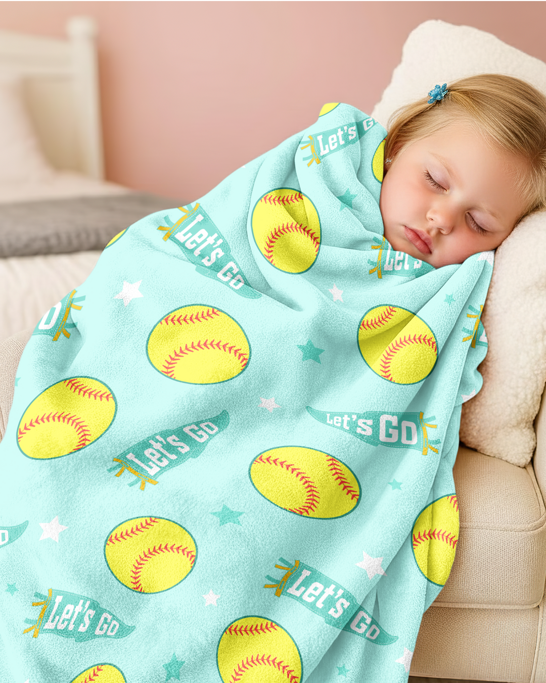 Softball Lovers Bamboo Blanket