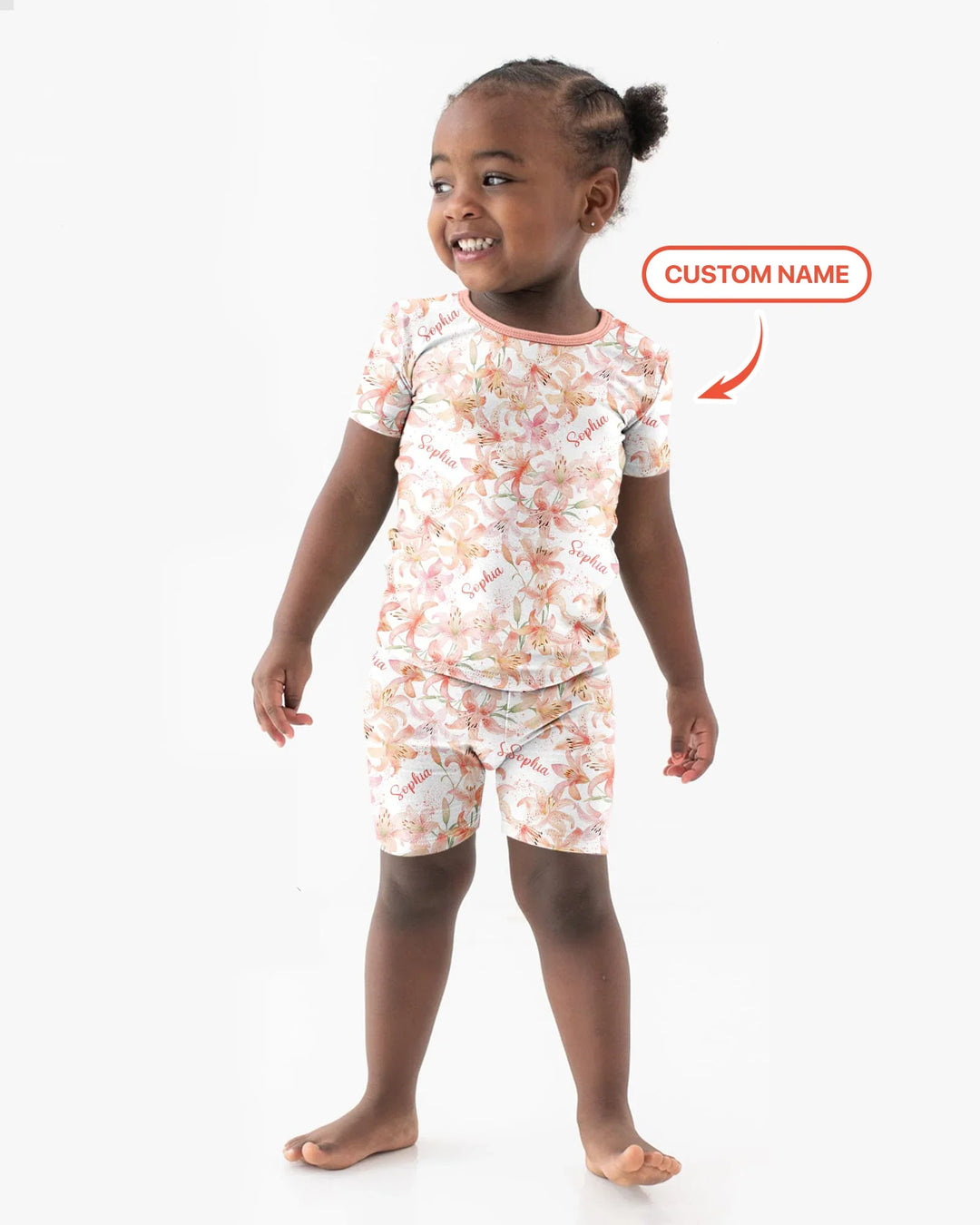 Zweiteiliges Pyjama-Set mit kurzen Ärmeln und Shorts im Sommer-Design