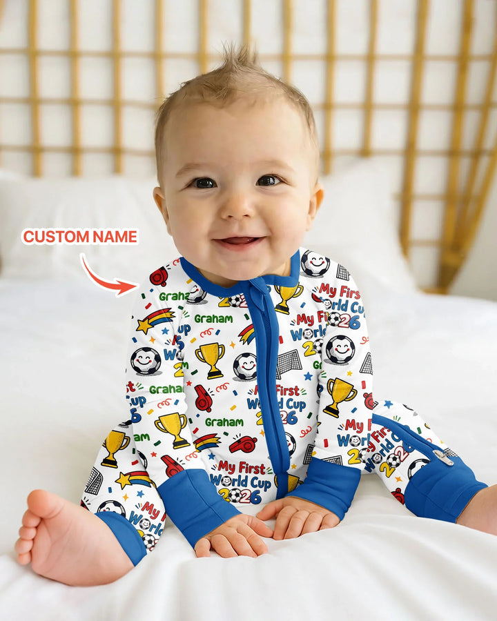 Custom Name My First Soccer Cup Bamboo Convertible Zippy