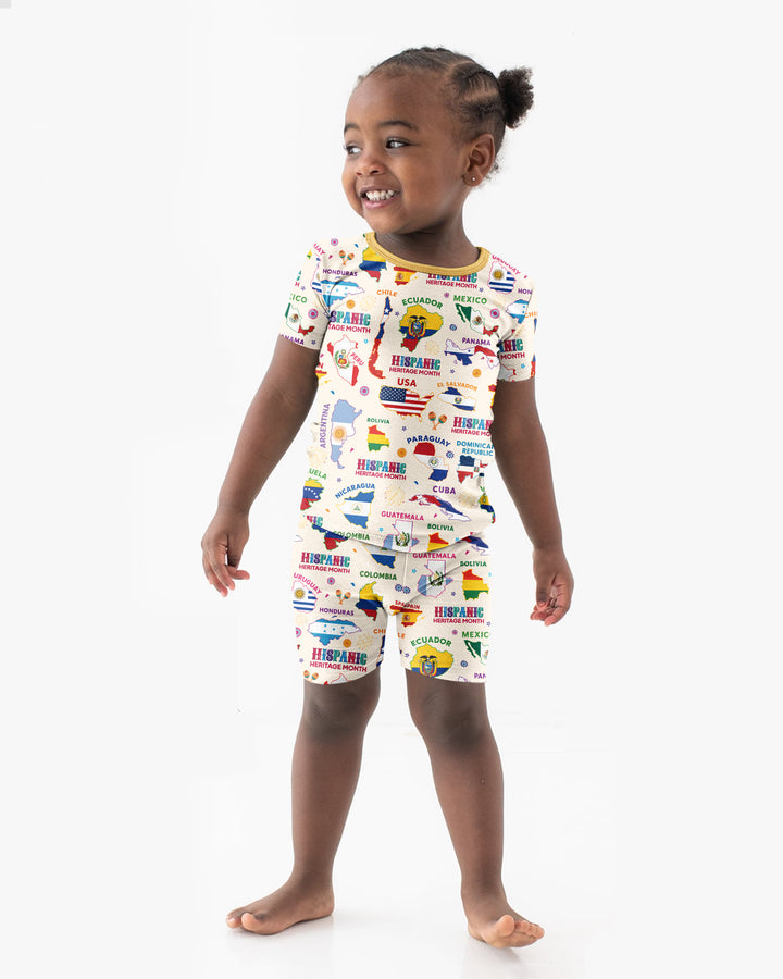 Schlafanzug-Set zweiteilig, kurze Ärmel, kurze Hose, Bambus