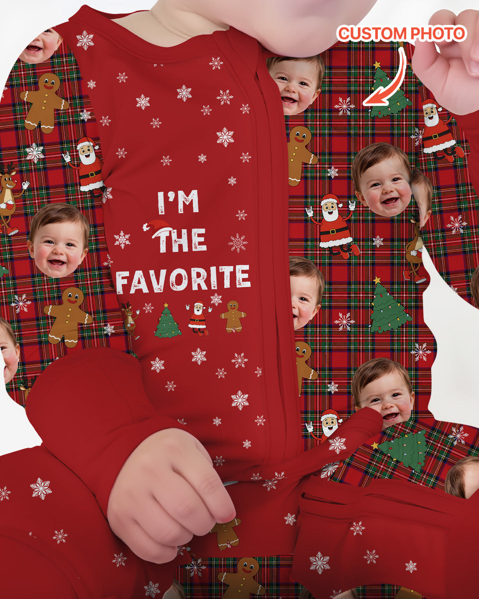 I'm The Favorite Christmas Funny Brother Sister Matching Bamboo Convertible Zippy