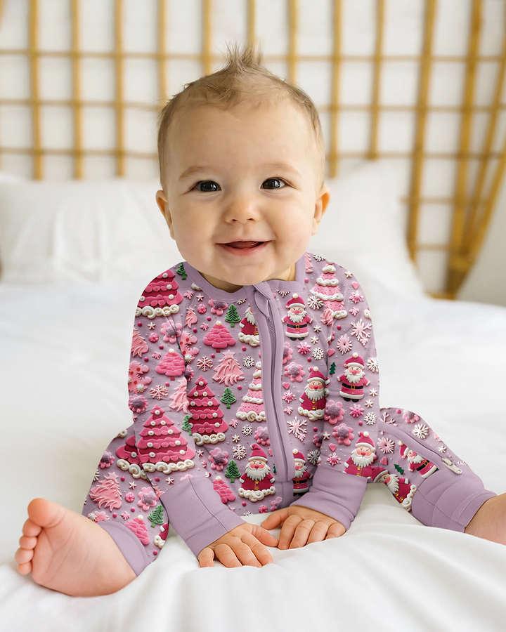 Pink Snowmen Bamboo Convertible Zippy