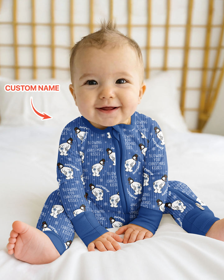 Blowing You Christmas Kisses Bamboo Convertible Zippy