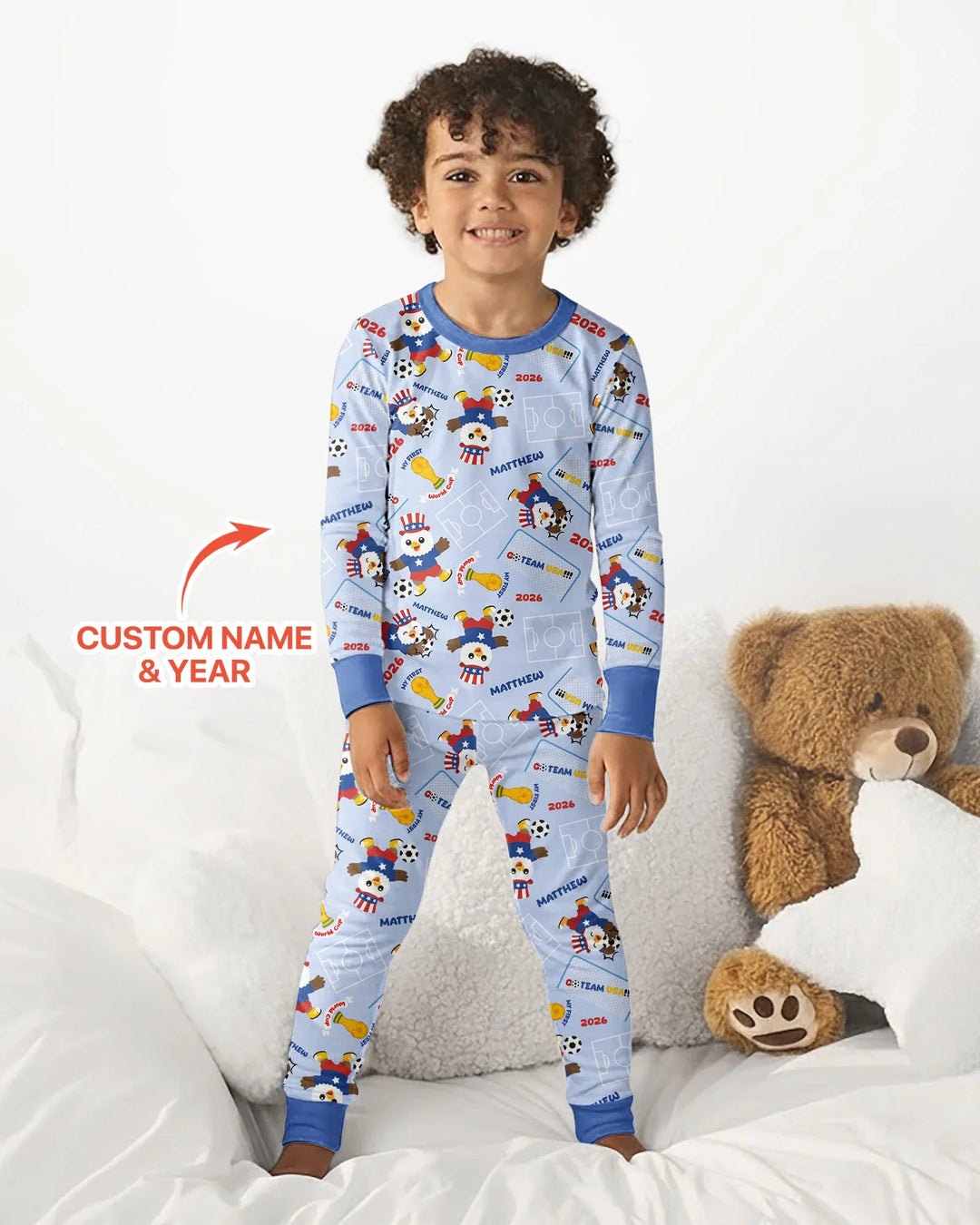 Zweiteiliges Langarm-Pyjama-Set mit Sommerfrüchten