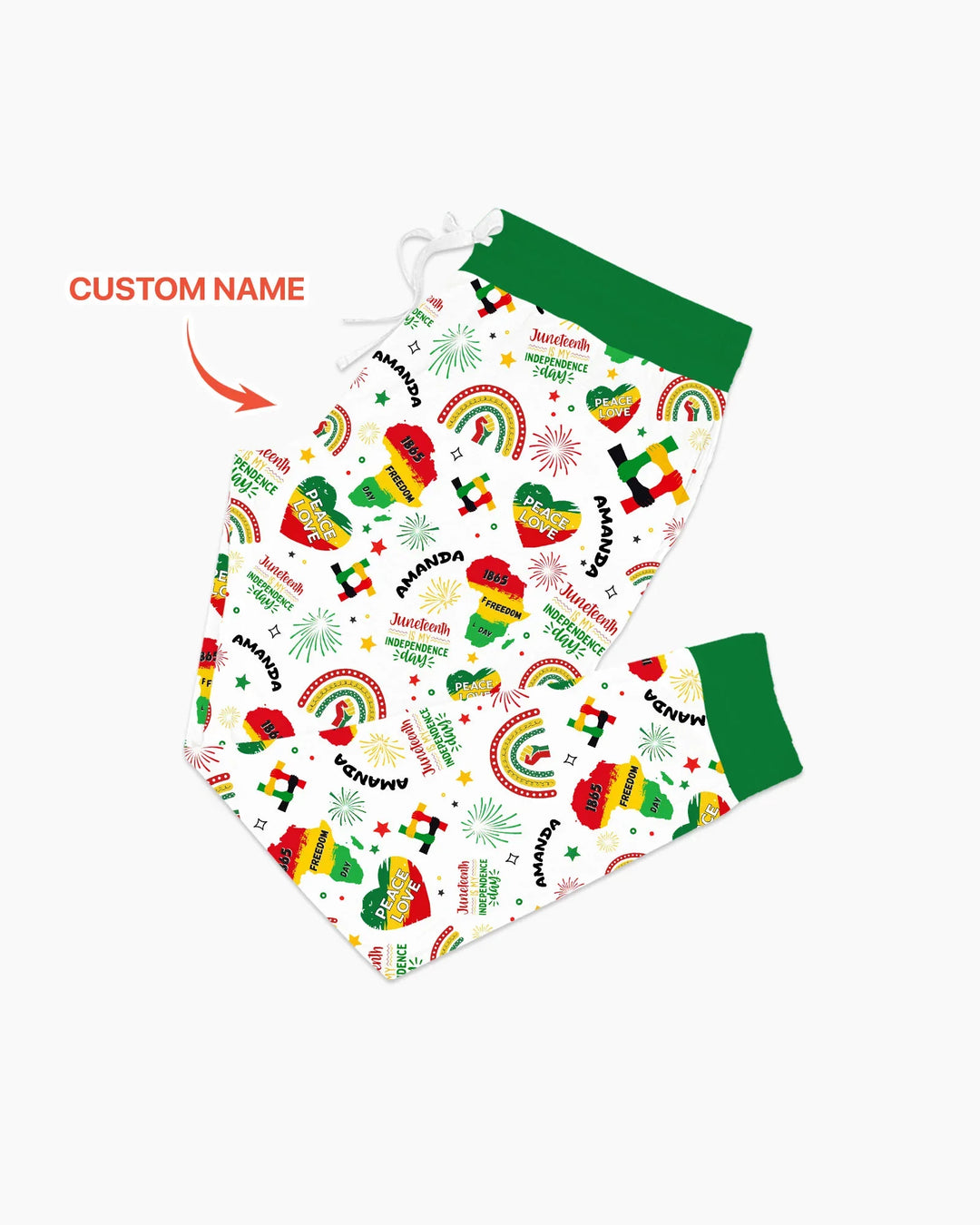 Custom Name Juneteenth Is My Independence Day Bambus Damen Pyjama Set
