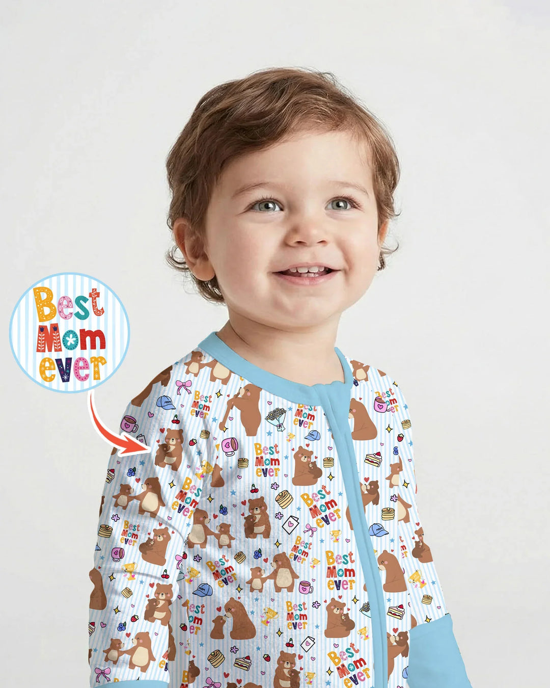Gerippte Babykleidung mit individuellem Foto - Weich &amp; Skizzenhaft