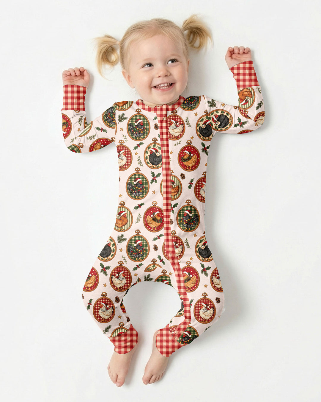 Chicken Merry Clucking Christmas Bamboo Convertible Zippy