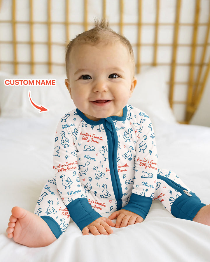 Custom Name Auntie's Favorite Silly Goose Bamboo Convertible Zippy