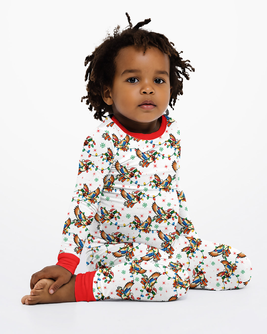 Preppy Christmas Mallard Duck Bamboo Two Piece Long Sleeve Pajama Set
