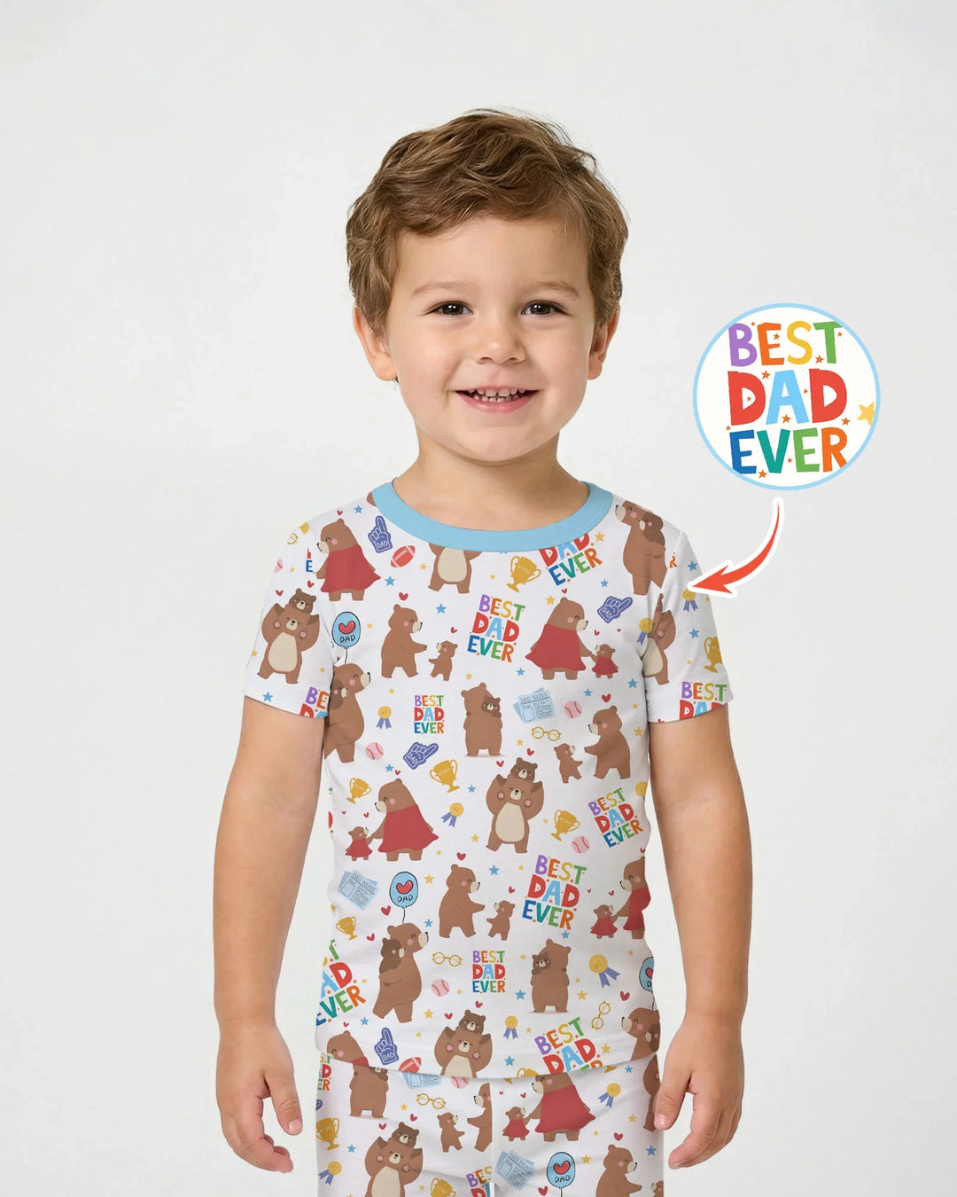 Zweiteiliges, kurzärmliges Pyjama-Set mit Marienkäfern