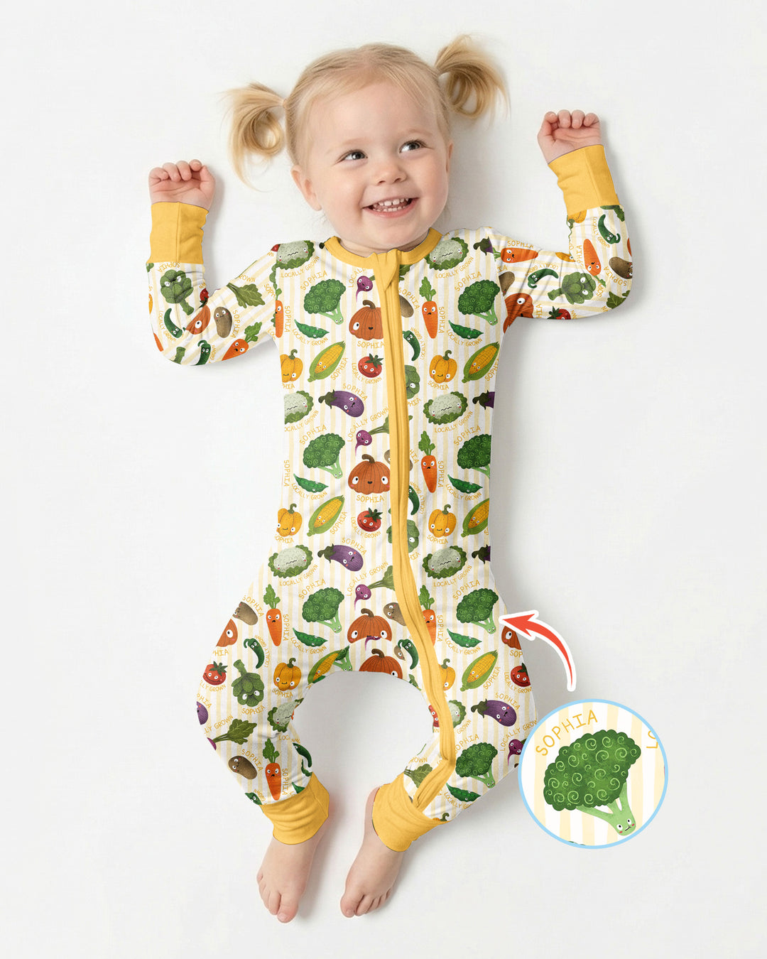 Gerippte Babykleidung mit individuellem Foto - Weich &amp; Skizzenhaft
