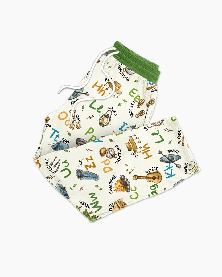 Adventure Alphabet ABCs Summer Camp Bamboo Men's Pajama Set