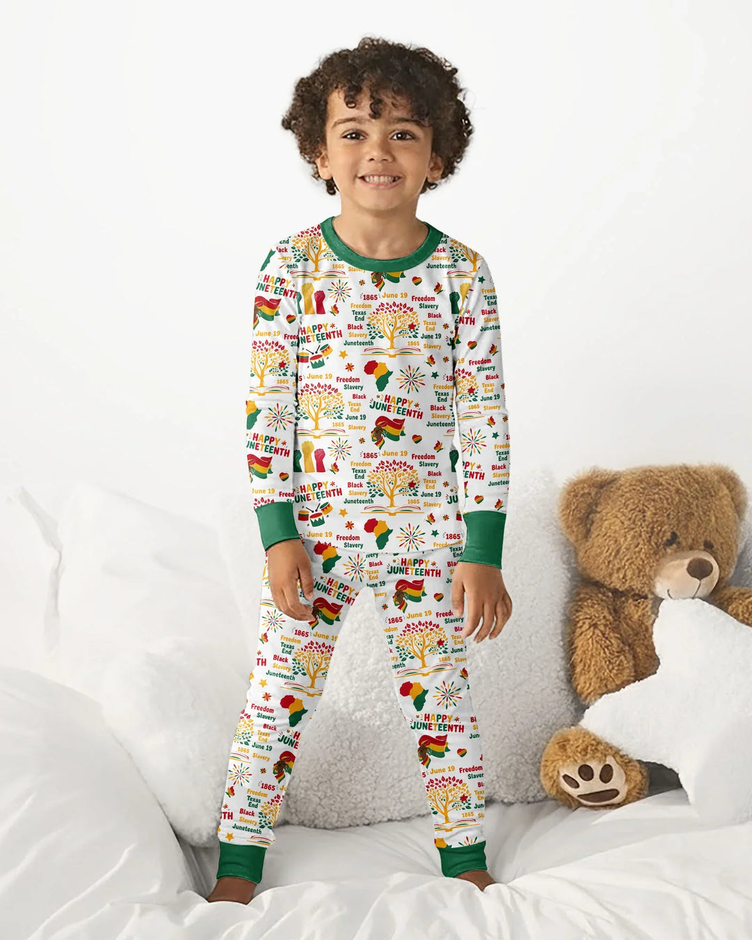 Happy Juneteenth Bamboo Two Piece Long Sleeve Pajama Set