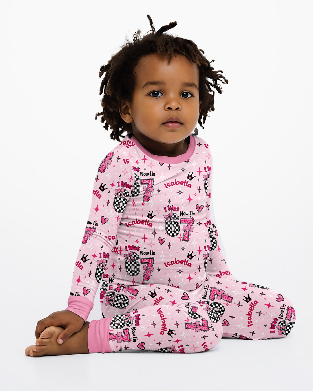 Zweiteiliges Langarm-Pyjama-Set mit Sommerfrüchten