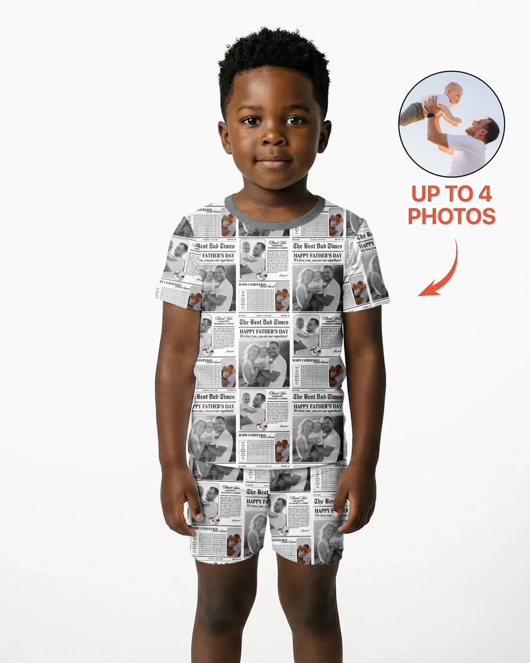 Zweiteiliges Pyjama-Set mit kurzen Ärmeln und Shorts im Sommer-Design