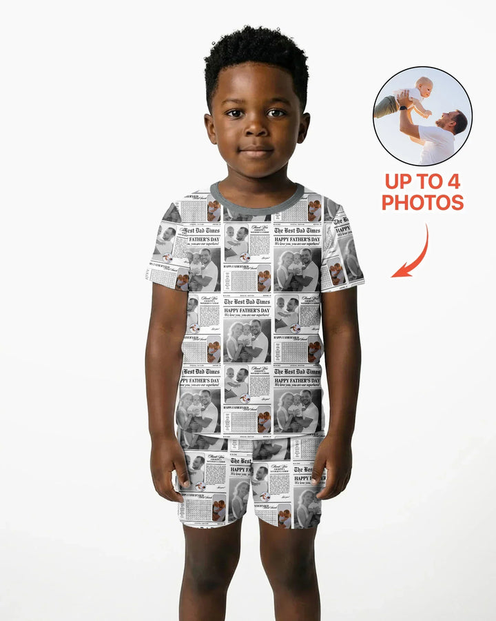Zweiteiliges Pyjama-Set mit kurzen Ärmeln und Shorts im Sommer-Design