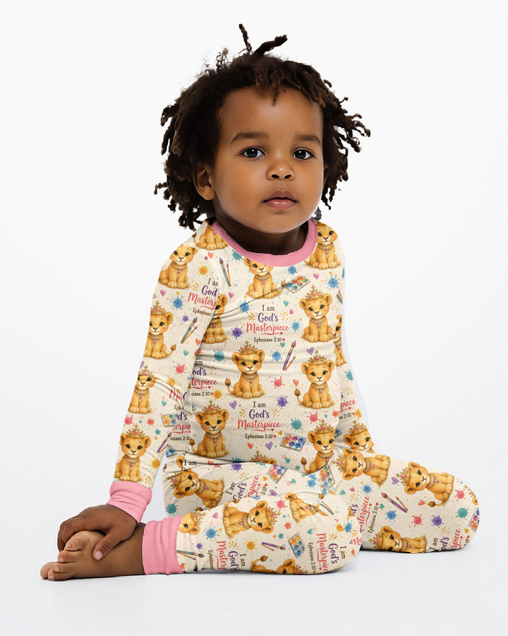 Zweiteiliges Langarm-Pyjama-Set mit Sommerfrüchten