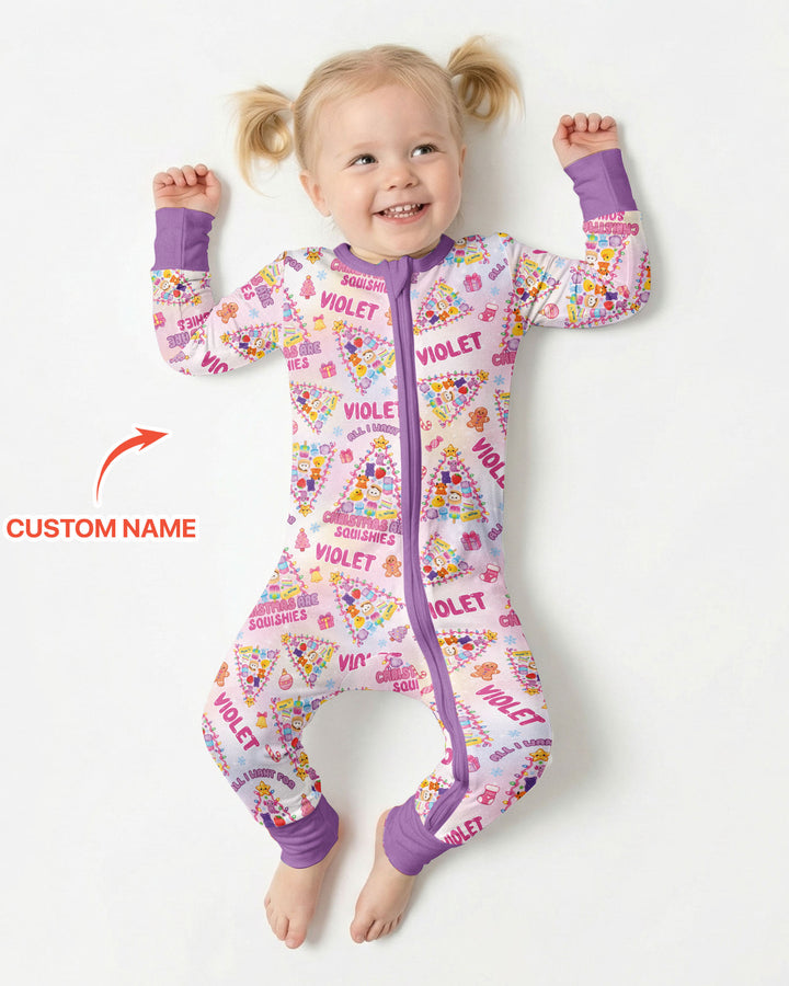 Custom Name All I Want For Christmas Are Squishies Bamboo Convertible Zippy